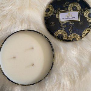 Voluspa MOSO BAMBOO 3 WICK TIN CANDLE